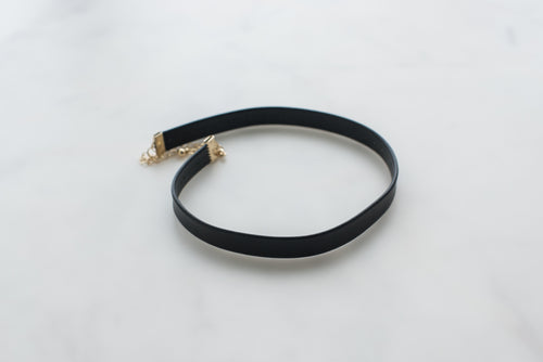 Black Leather Choker Necklace